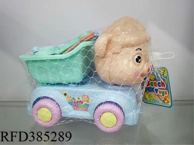 CUTE PIG SAND CART
