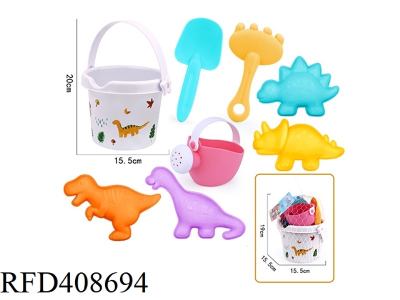 8-PIECE SET OF SOFT RUBBER BEACH TOYS