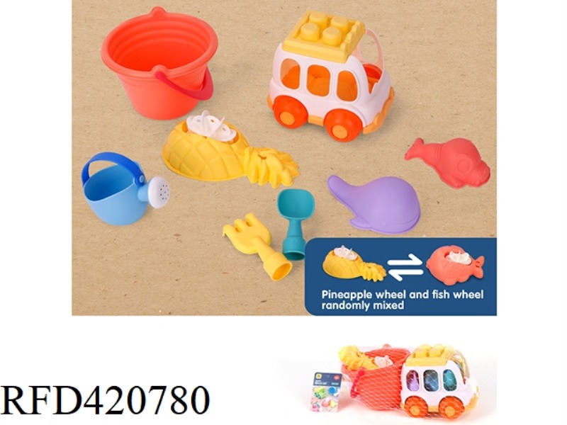 8-PIECE SOFT RUBBER CAR SET