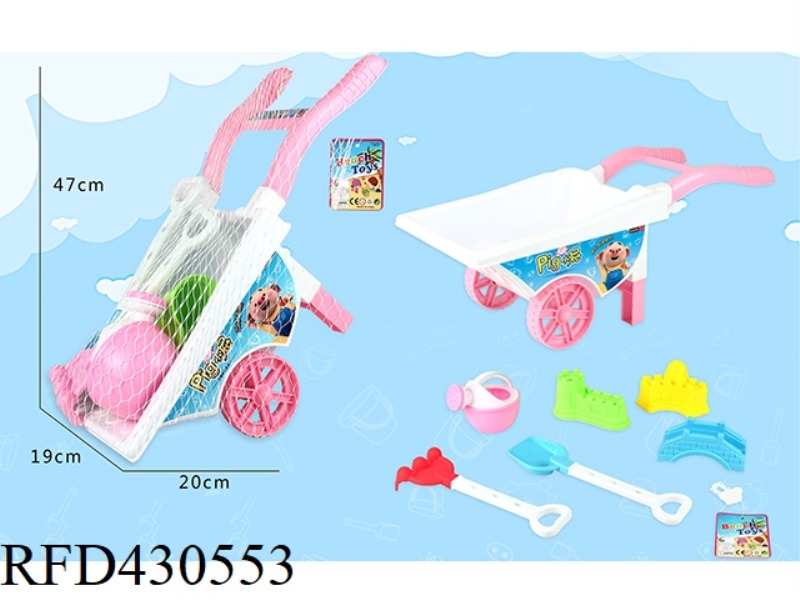 CUTE PIG BEACH CART