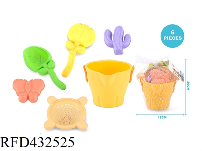 FLOWER SOFT RUBBER BEACH TOYS (6PCS)