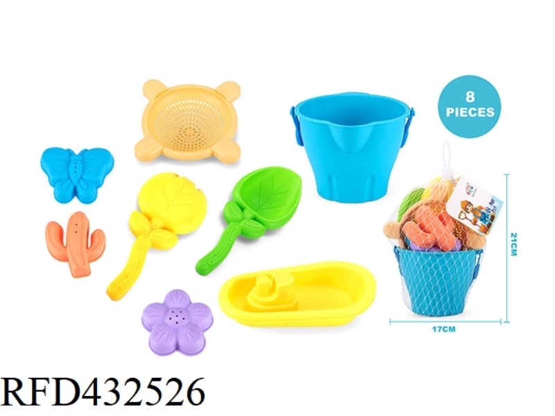 FLOWER SOFT RUBBER BEACH TOYS (8PCS)
