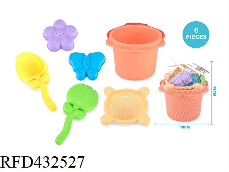 FLOWER SOFT RUBBER BEACH TOYS (6PCS)