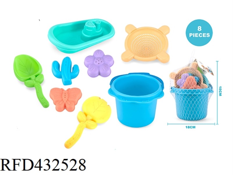 FLOWER SOFT RUBBER BEACH TOYS (8PCS)