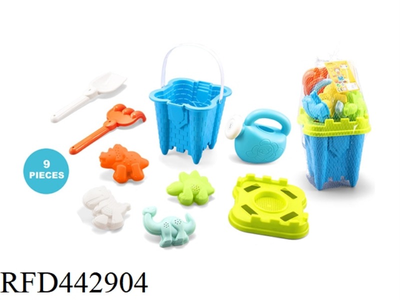 BEACH CASTLE BUCKET 9PCS