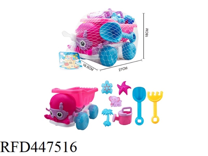 BEACH OCTOPUS CAR TOYS 8PCS