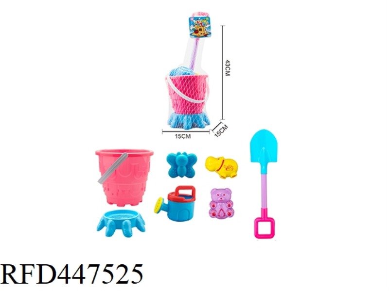 BEACH BUCKET TOYS 15PCS