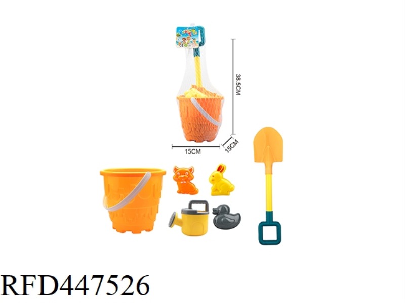 BEACH BUCKET TOYS 6PCS