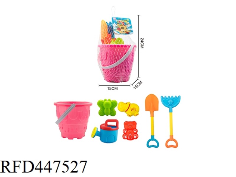 BEACH BUCKET TOYS 7PCS