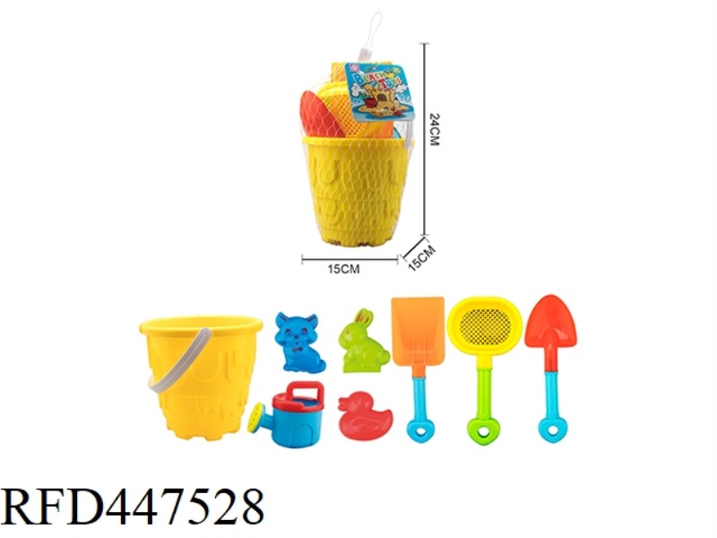 BEACH BUCKET TOYS 8PCS