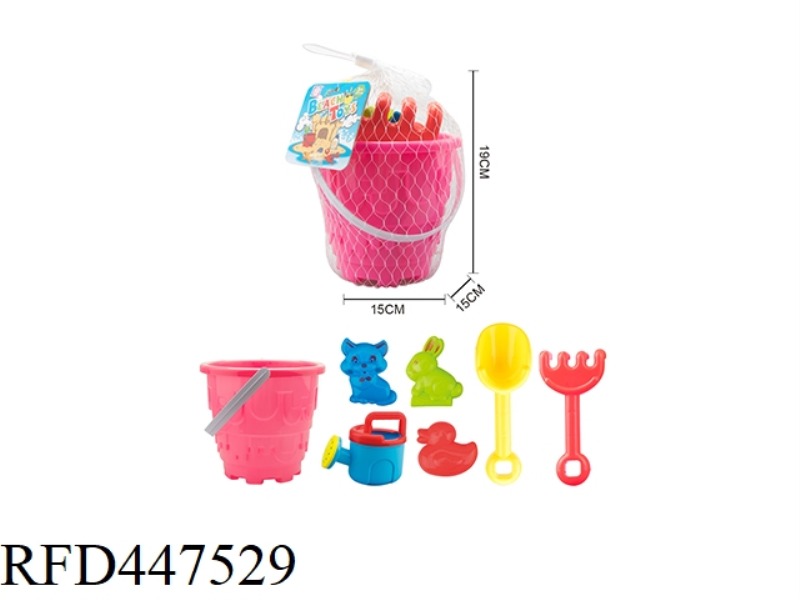 BEACH BUCKET TOYS 7PCS