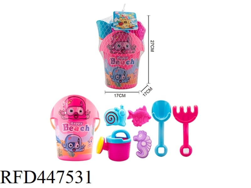 BEACH BUCKET TOYS 8PCS