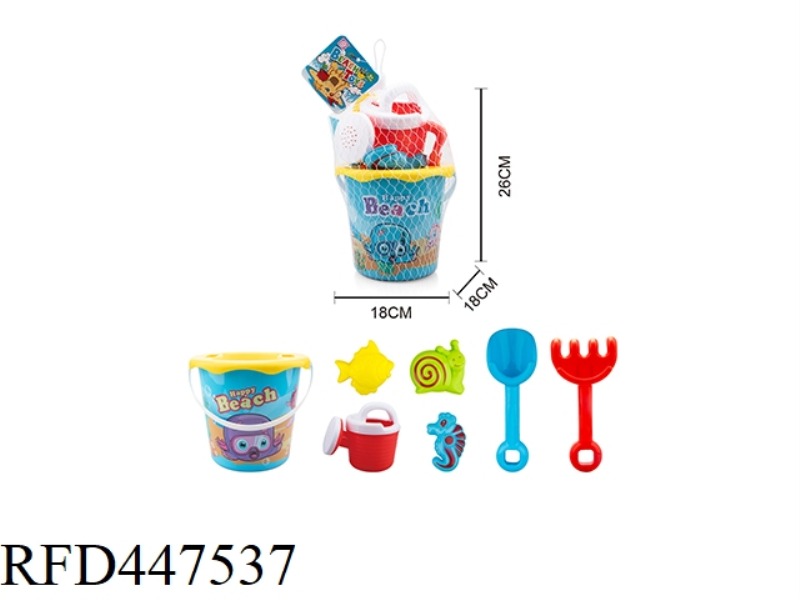 BEACH BUCKET TOYS 8PCS