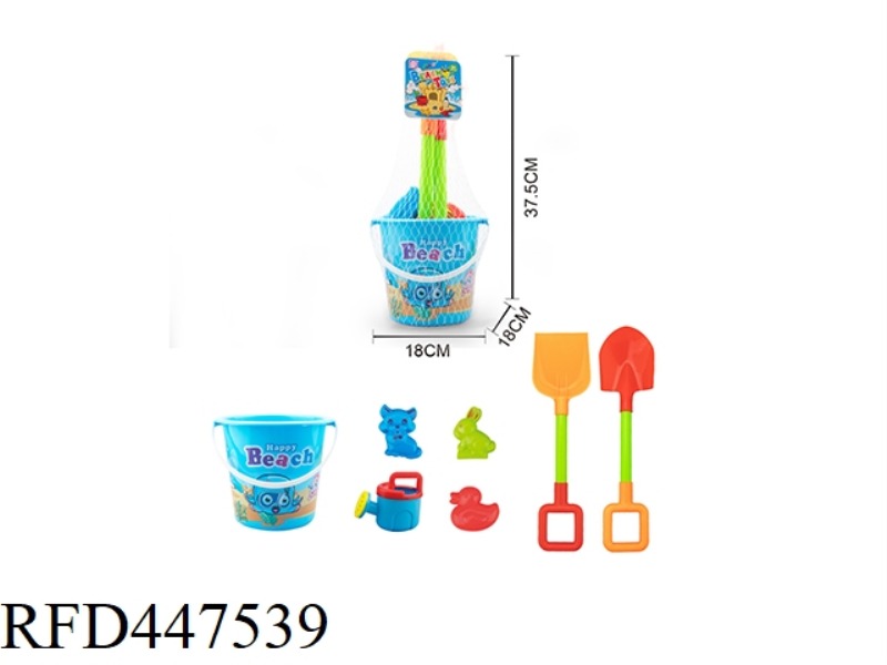 BEACH BUCKET TOYS 7PCS