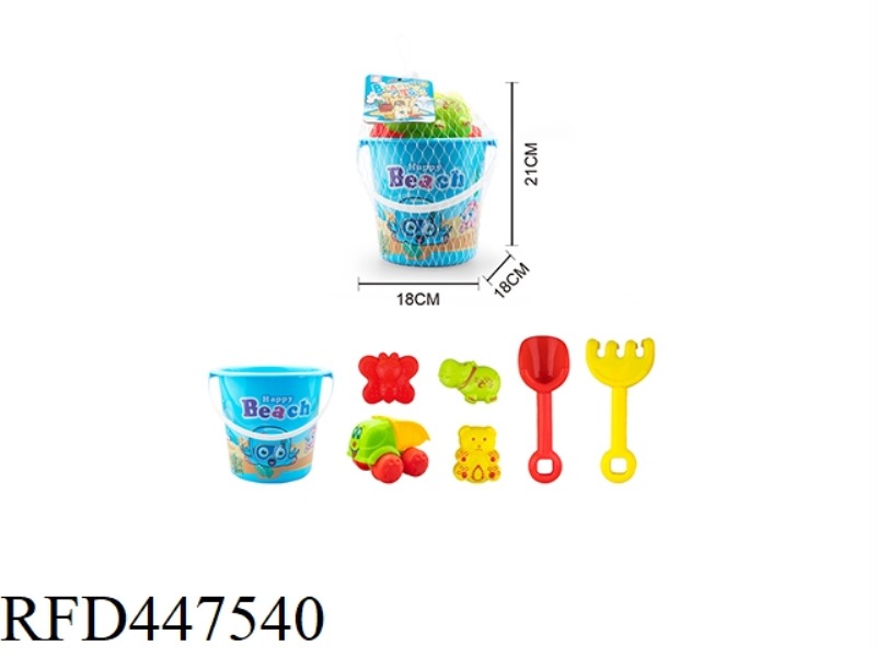 BEACH BUCKET TOYS 7PCS