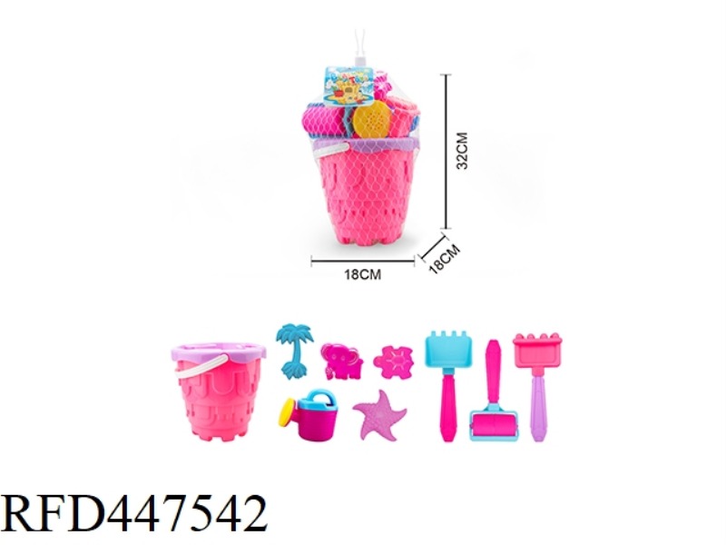 BEACH BUCKET TOYS 10PCS