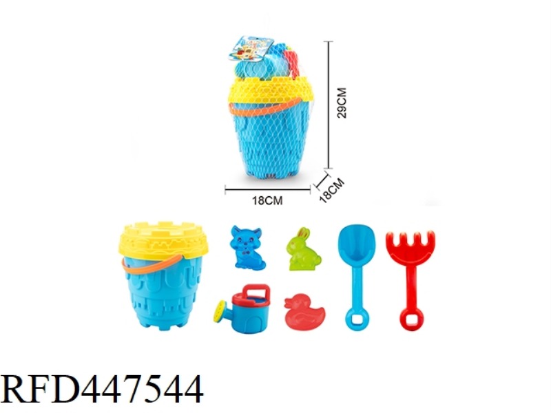BEACH BUCKET TOYS 8PCS