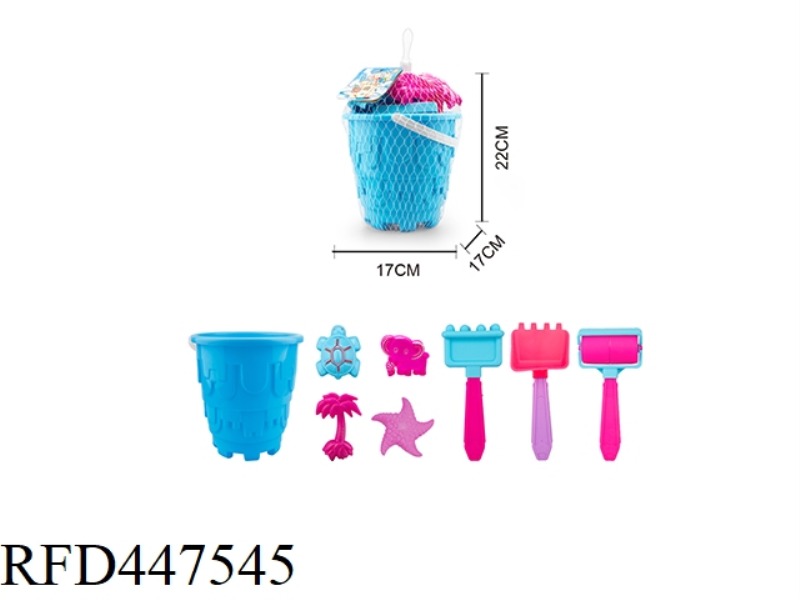 BEACH BUCKET TOYS 8PCS