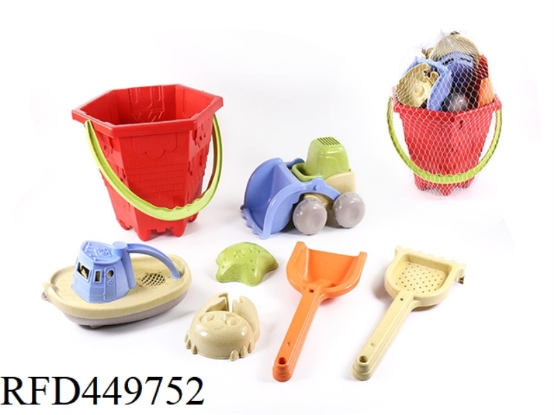 STRAW BEACH BUCKET COMBINATION
