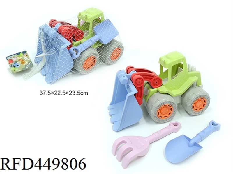 STRAW MATERIAL BEACH BULLDOZER COMBINATION