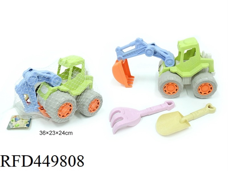 WHEAT STRAW MATERIAL BEACH EXCAVATOR COMBINATION