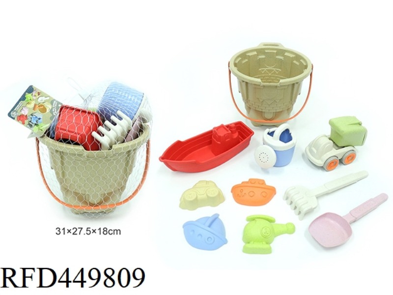 STRAW BEACH BUCKET COMBINATION