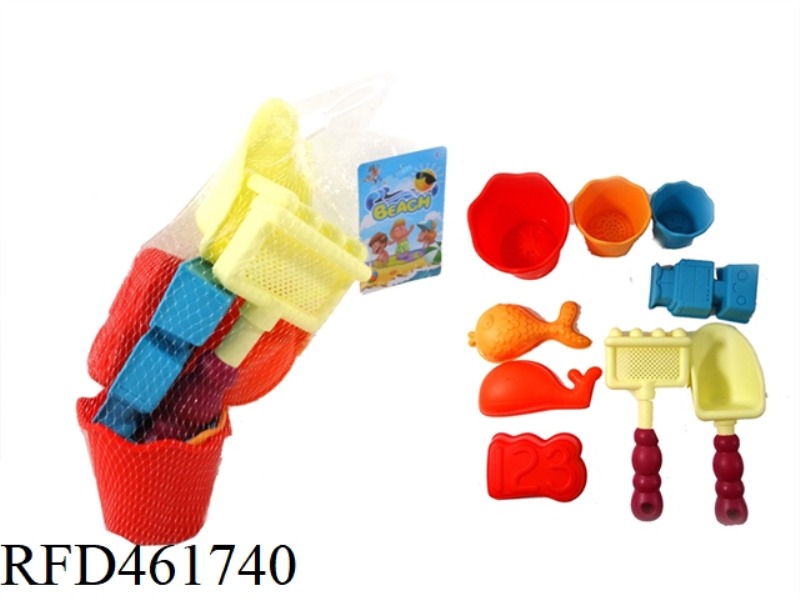 MESH BAG SCRUB BEACH COVER 9PCS