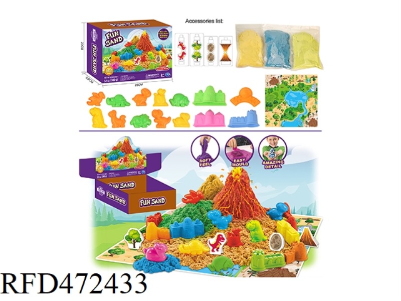 SPACE SAND / PULL SAND DINOSAUR CASTLE SUIT