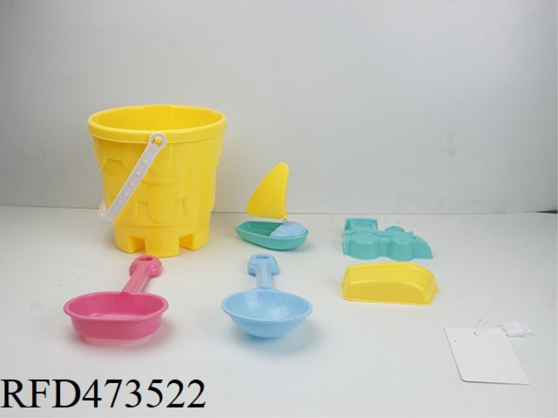 BEACH CASTLE BUCKET (6PCS)
