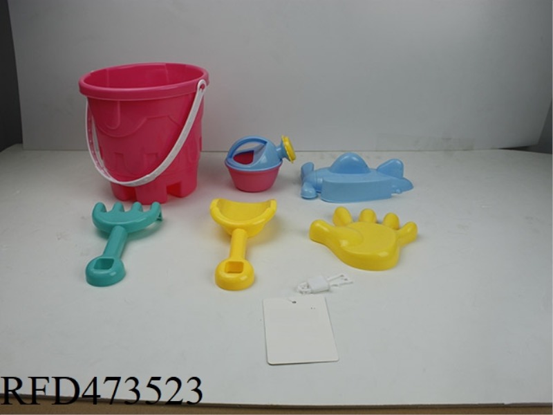 BEACH CASTLE BUCKET (6PCS)