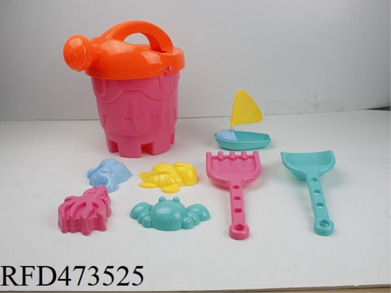 BEACH CASTLE BUCKET (8PCS)