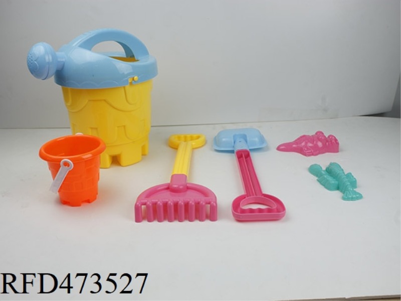 BEACH CASTLE BUCKET (6PCS)