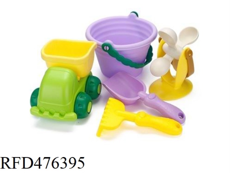 SOFT RUBBER BEACH TROLLEY SET OF 5