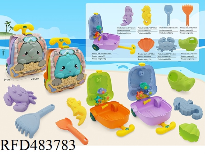 ELEPHANT BEACH TROLLEY CASE SET OF 8
