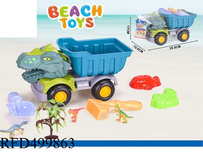 BEACH DINOSAUR CAR