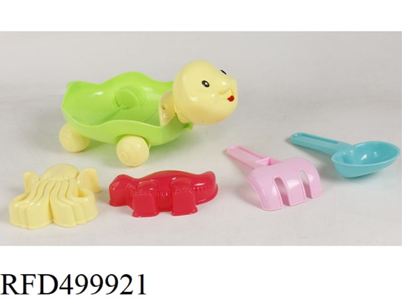 CARTOON TURTLE ON THE BEACH (5 PIECES)