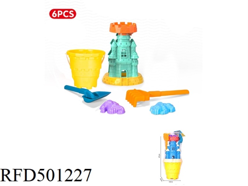 6 PIECE CASTLE HOURGLASS SET