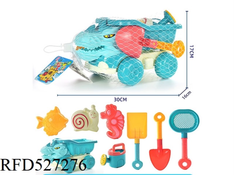BEACH DINOSAUR CAR 8PCS