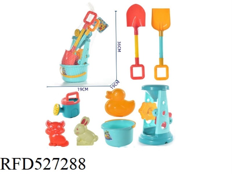 BEACH HOURGLASS BUCKET 8PCS