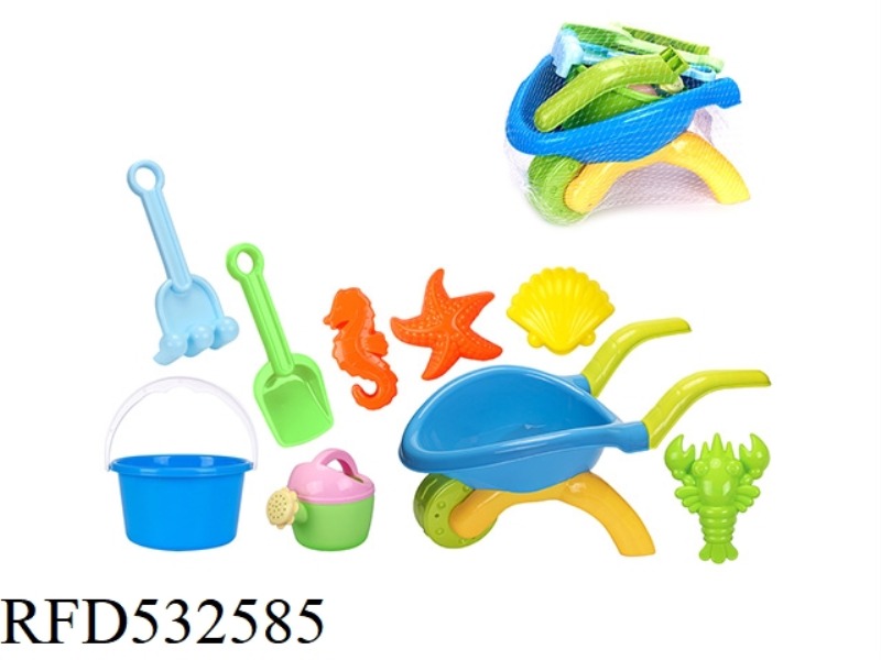 BEACH CART DINOSAUR ANIMAL BEACH BUCKET 9PCS