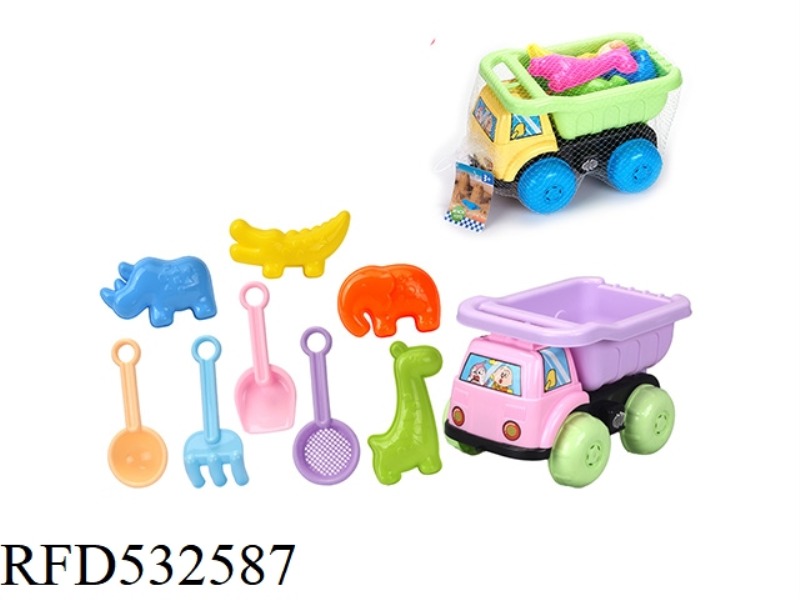 ATV DINOSAUR ANIMAL BEACH BUCKET 9PCS