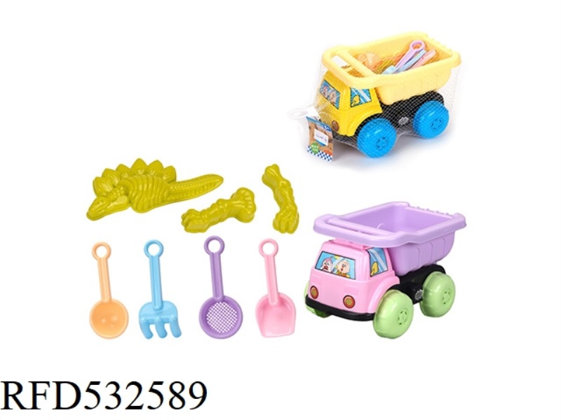 ATV DINOSAUR ANIMAL BEACH BUCKET 8PCS