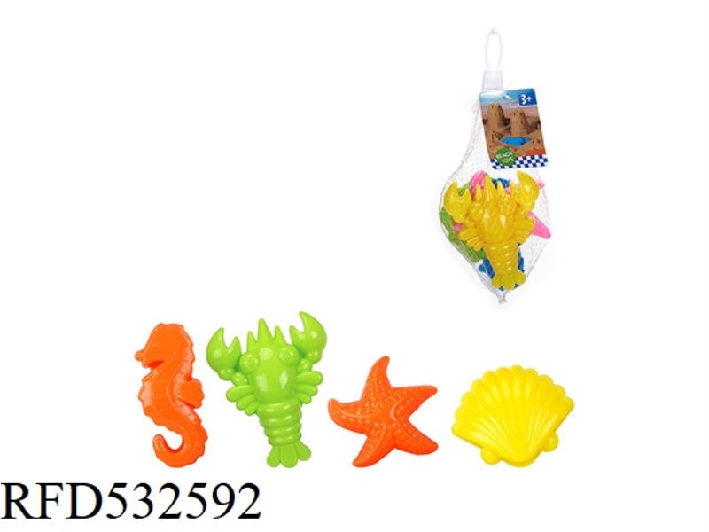 BEACH TOYS SEA ANIMALS 4PCS