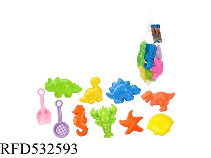 BEACH TOY OCEAN DINOSAUR 10PCS
