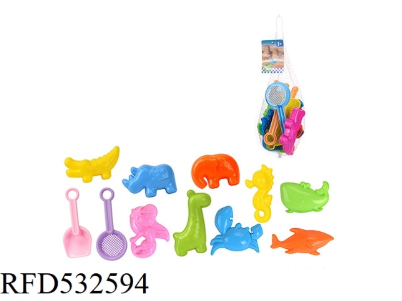 BEACH TOYS PRAIRIE ANIMALS MARINE ANIMALS 11PCS