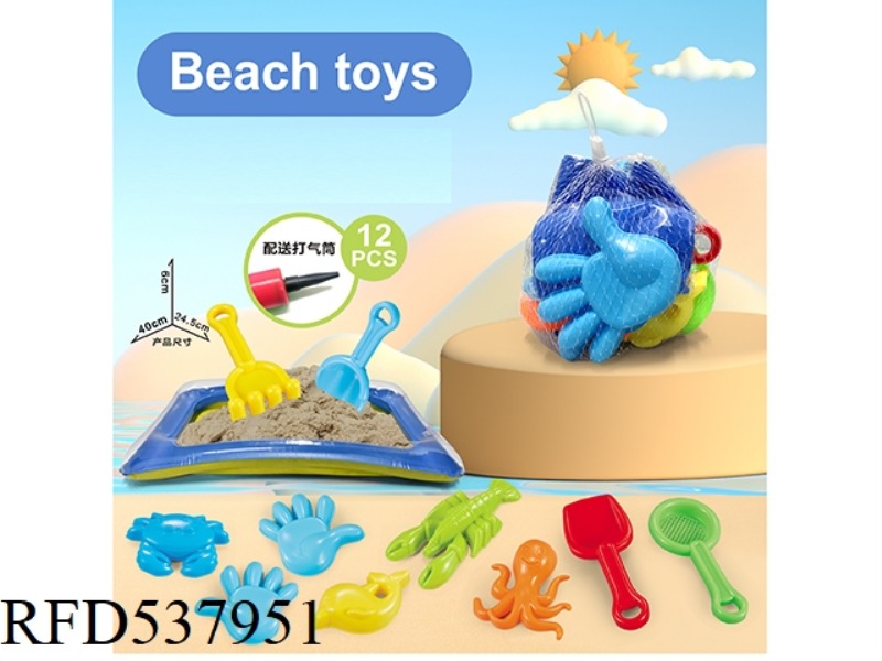 INFLATABLE TABLE WITH BEACH ACCESSORIES