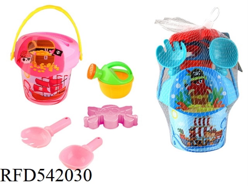 6PCS PRINTING PIRATE BUCKET SET