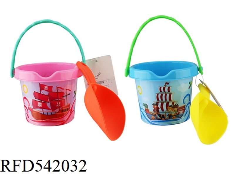 2PCS HOT PRINTING PIRATE BUCKET + SOFT GLUE MILLET SHOVEL