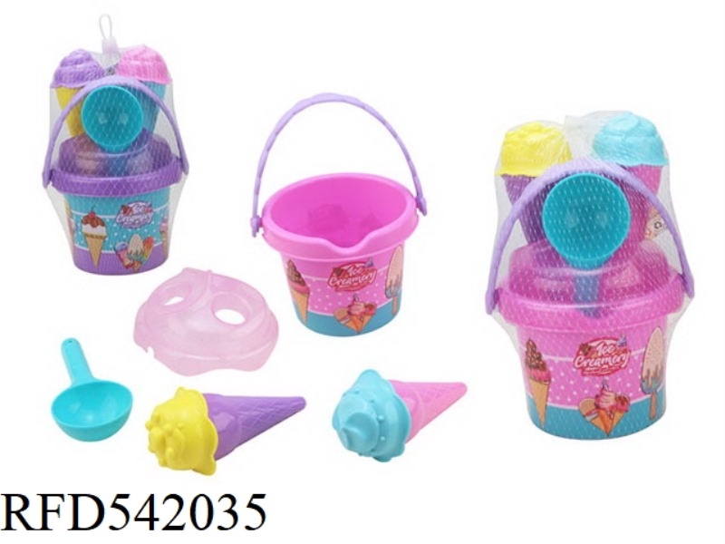 7PCS HOT PRINTING ICE CREAM BUCKET COMBINATION