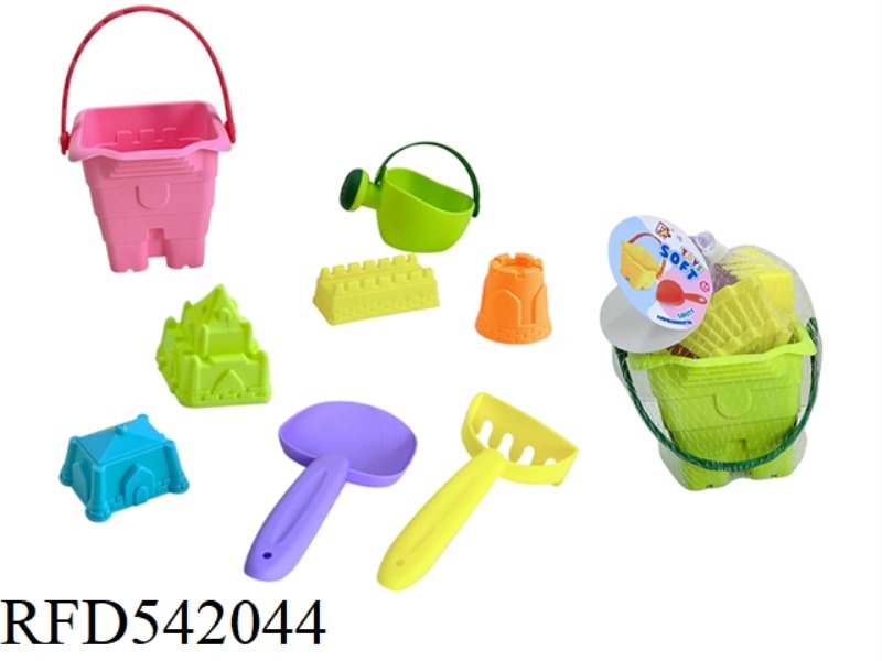 8PCS HARD RUBBER SQUARE BARREL COMBINATION